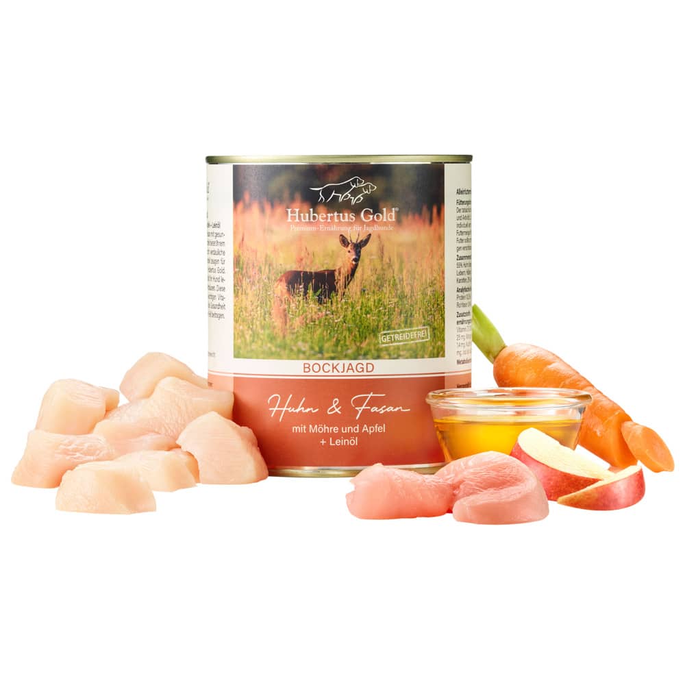 Hubertus Gold Chicken & Fasan konservi suņiem ar vistu un fazānu 800 g